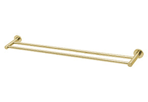 Phoenix Radii Double Towel Rail 800mm Round Plate
