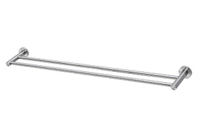 Phoenix Radii Double Towel Rail 800mm Round Plate