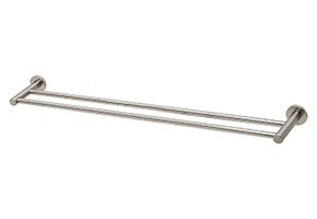 Phoenix Radii Double Towel Rail 800mm Round Plate
