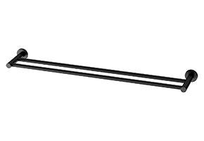 Phoenix Radii Double Towel Rail 800mm Round Plate