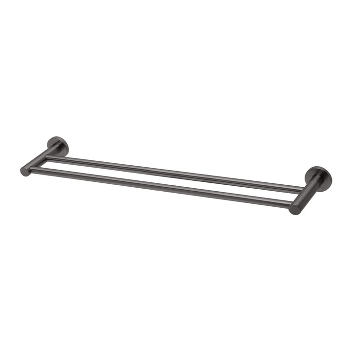 Phoenix Radii Double Towel Rail 600mm Round Plate