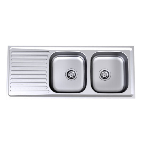 Stylus Radiant R175 MKII Double End Bowl Kitchen Sink