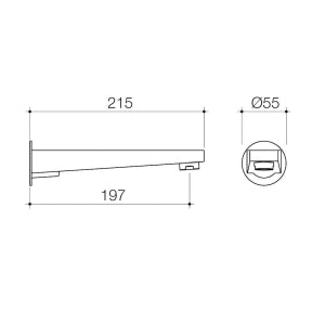 Caroma Vivas Wall Basin/Bath Spout 200mm