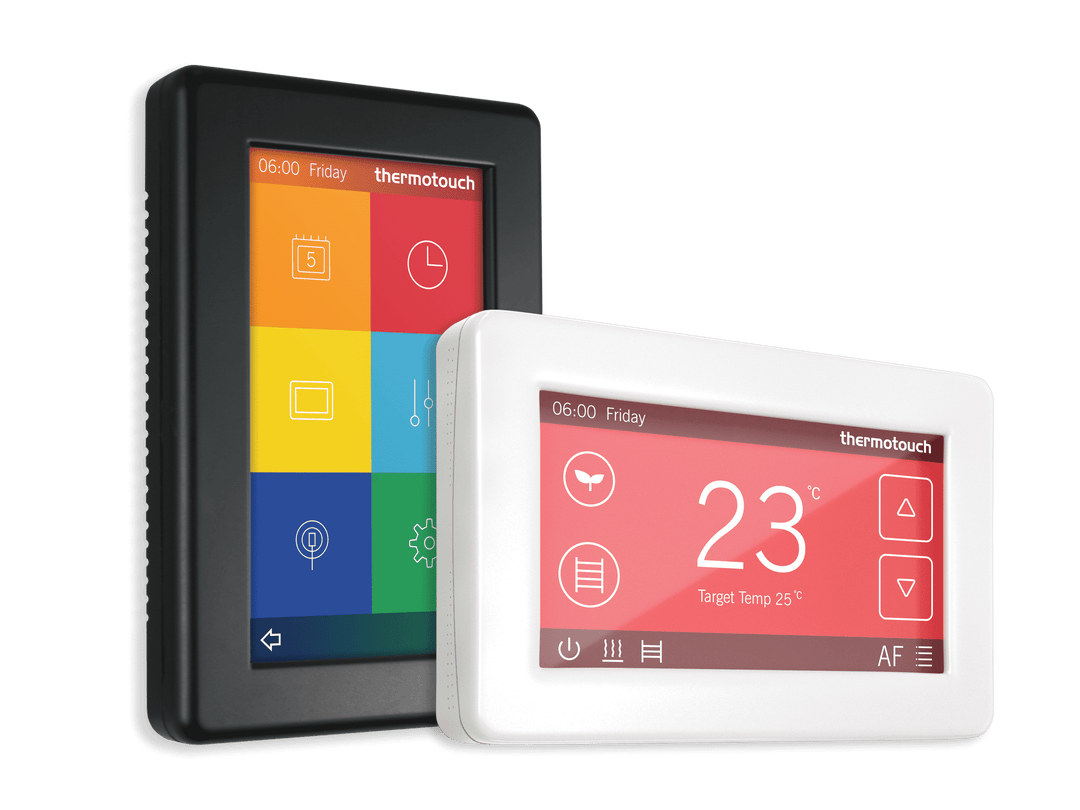 Thermotouch 4.3dc Dual Thermostat 16A + 5A Max Load - Black