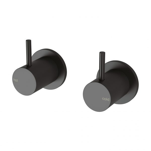 Phoenix Vivid Slimline Wall Top Assemblies Matte Black Lead Free