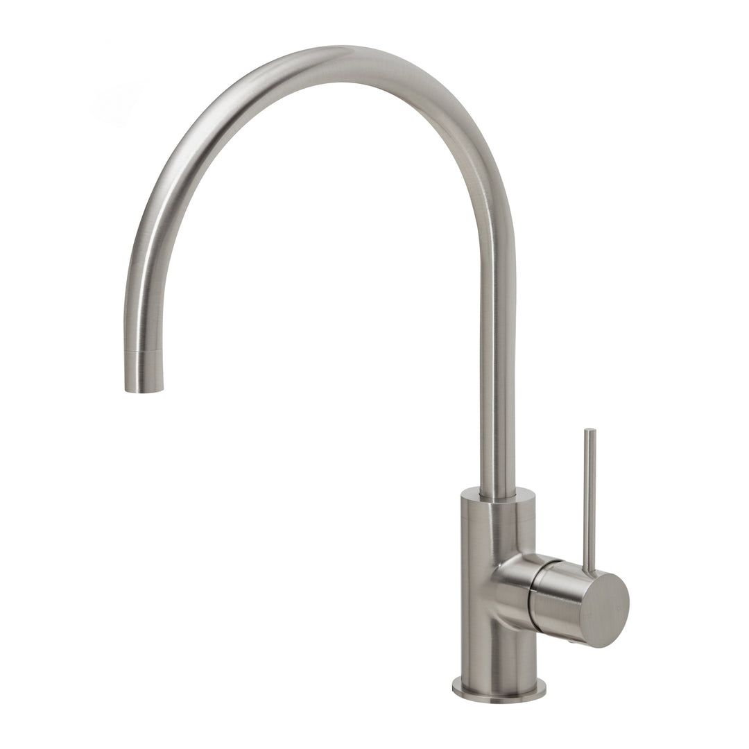 Phoenix Vivid Slimline Sink Mixer 220mm Gooseneck Brushed Nickel Lead Free