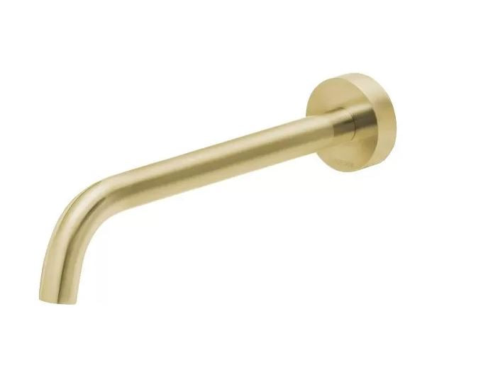 Phoenix Vivid Slimline Wall Basin Outlet 230mm Curved Brushed Gold