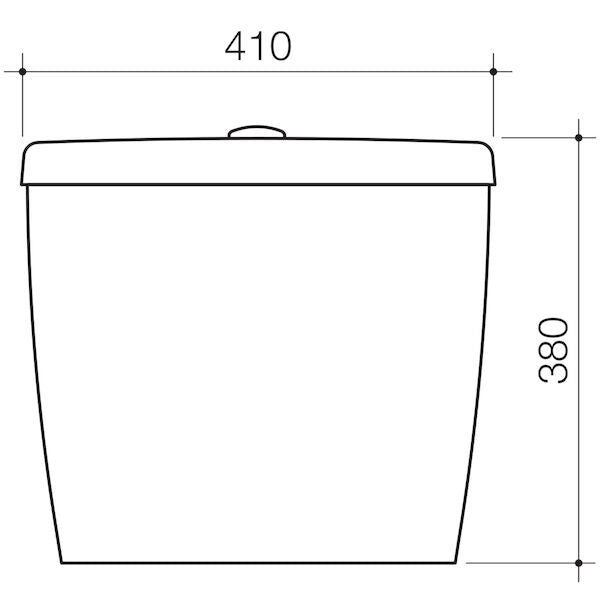 Stylus Venecia Linked 4 Star Right Hand Cistern White