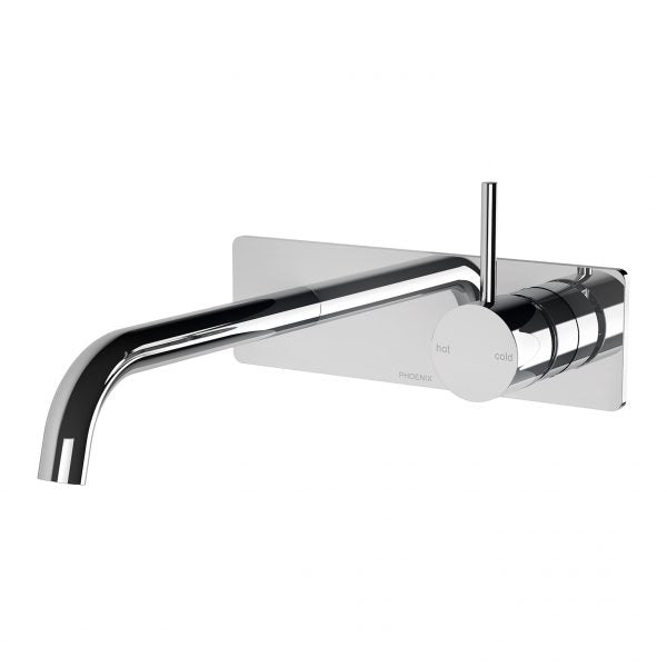 Phoenix Vivid Slimline Up Basin / Bath Wall Mixer Set Chrome