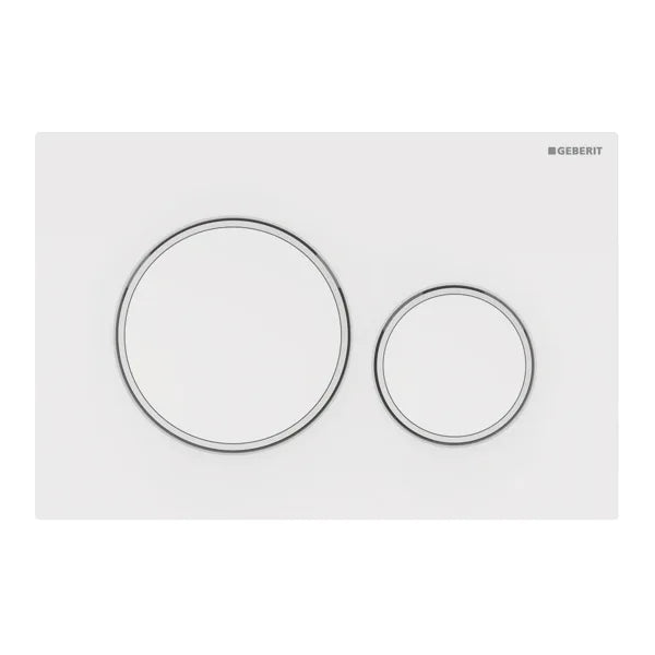 Geberit Sigma20 Mechanical Dual Flush White, Matt White Trim