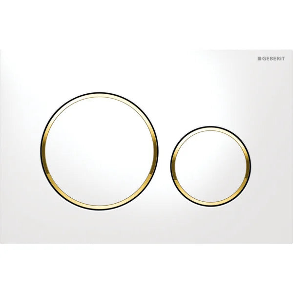 Geberit Sigma20 Mechanical Dual Flush White/Gold/White