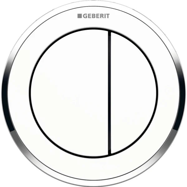 Geberit Sigma Type 10 Remote In Wall White / Bright Chrome / White