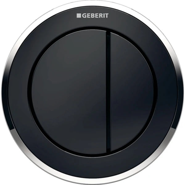 Geberit Sigma Type 10 Remote In Wall Black / Bright Chrome / Black
