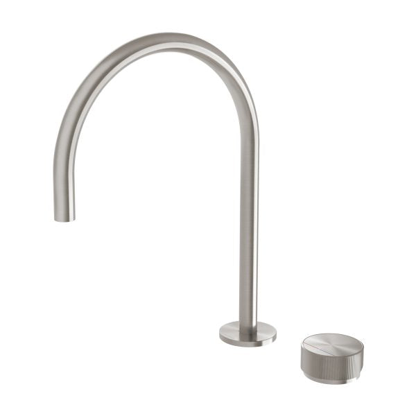 Phoenix Axia Hob Sink Mixer Set 220mm Gooseneck Brushed Nickel