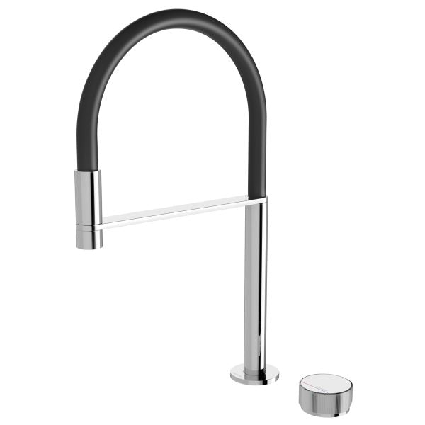 Phoenix Axia Hob Sink Mixer Set Flexible Hose 230mm Brushed Nickel