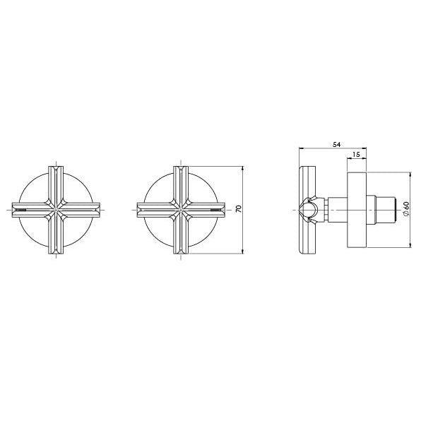 Phoenix Vivid Slimline Plus Wall Top Assemblies Brushed Nickel