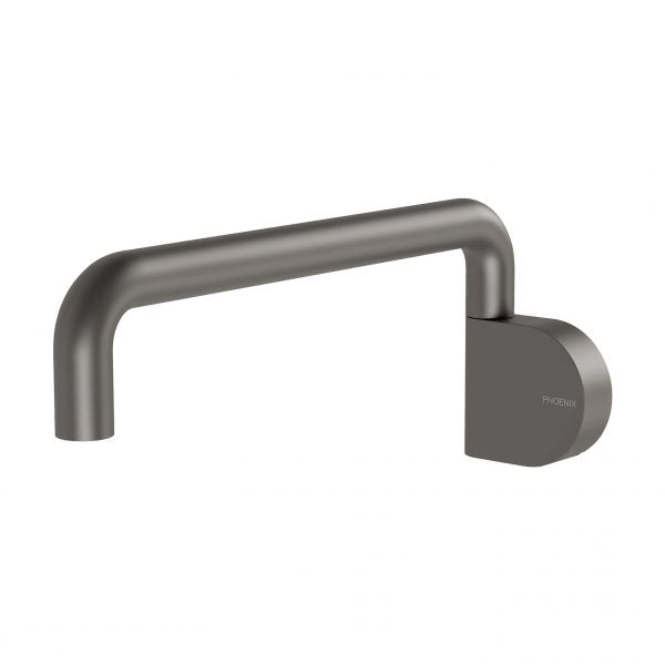 Phoenix Designer Swivel Bath Outlet 230mm Round Matte Black