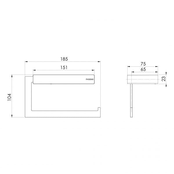 Phoenix Lexi MKII Toilet Roll Holder Chrome