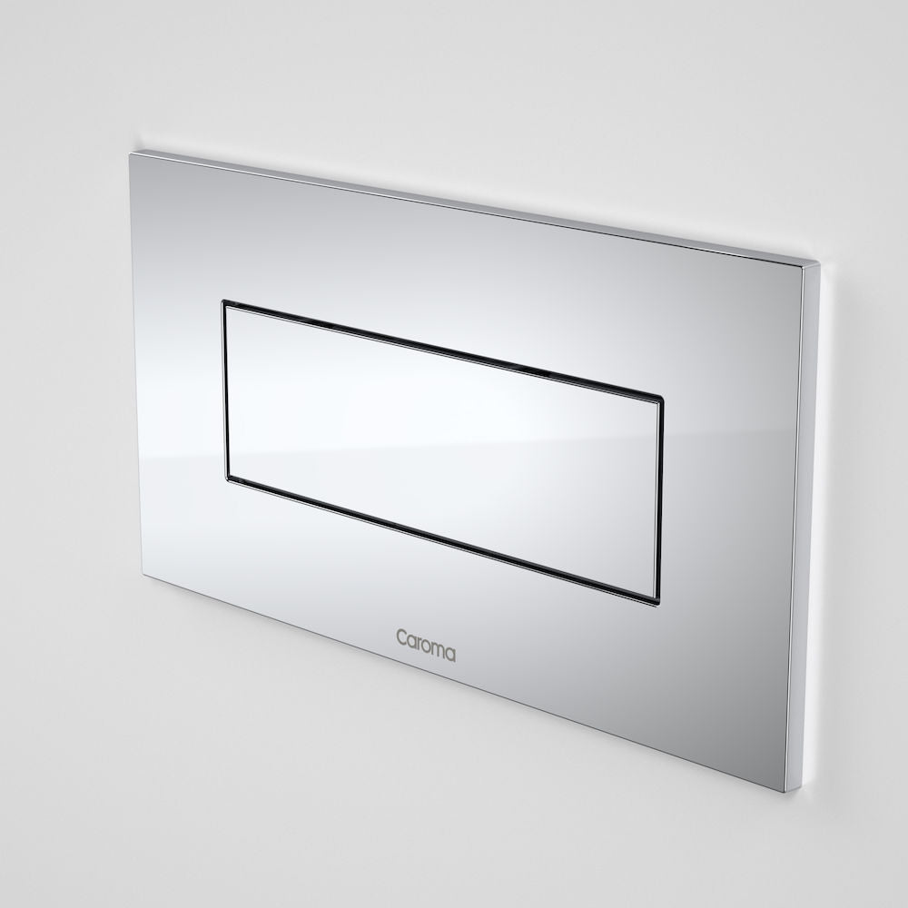 Caroma Invisi Series II® Rectangle Metal Single Flush Plate and Buttons - Chrome