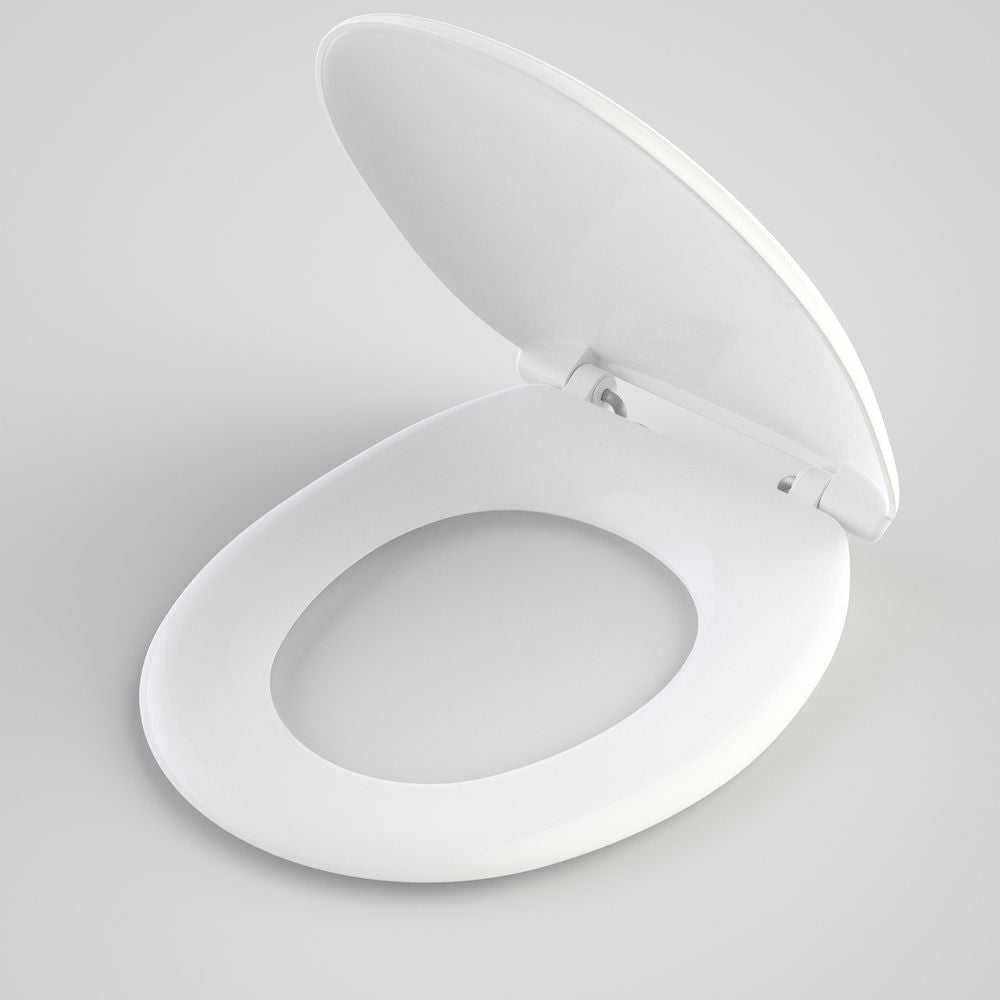 Caroma Caravelle Care Double Flap Toilet Seat (White) with GermGard®