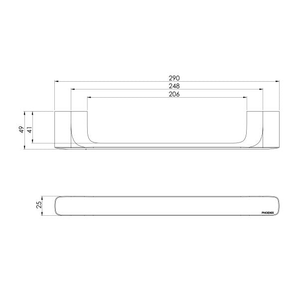 Phoenix Nuage Hand Towel Rail Chrome