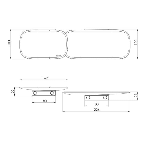 Phoenix Nuage Shower Shelves Chrome