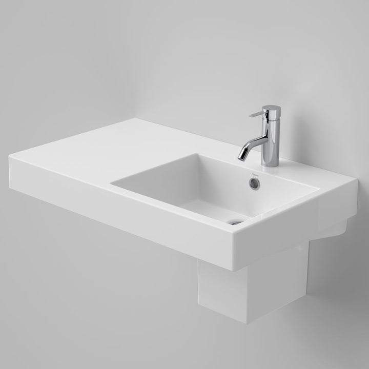 Caroma Liano Nexus 750 Wall Basin LHS 1 Tap Hole