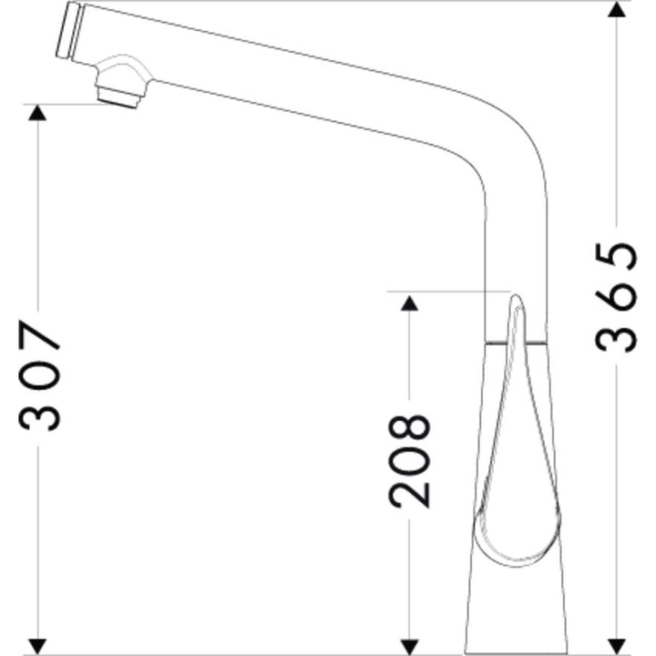 Oliveri Metris Select Right Angle Mixer Chrome