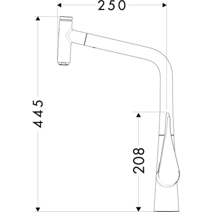 Oliveri Metris Select Pull Out Mixer Chrome