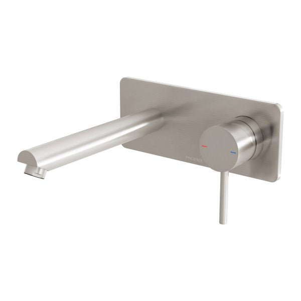 Phoenix Pina Wall Basin / Bath Mixer Set 180mm Trim Kit Only Brushed Nickel Lead Free