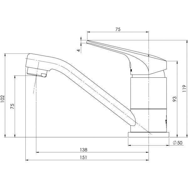 Phoenix Ivy MKII Swivel Basin Mixer Chrome