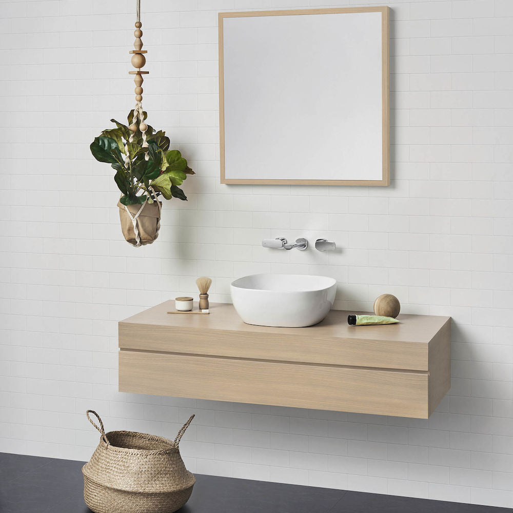 Caroma Tribute Above Counter Basin - Curved Square 400mm