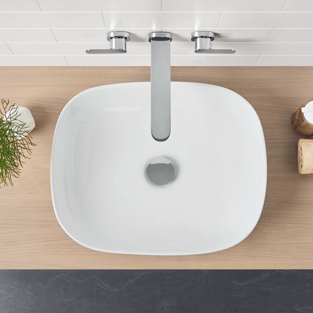 Caroma Tribute Above Counter Basin - Curved Rectangle 480mm