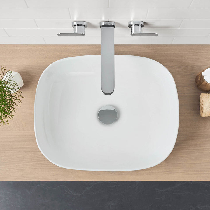 Caroma Tribute Above Counter Basin - Curved Rectangle 480mm