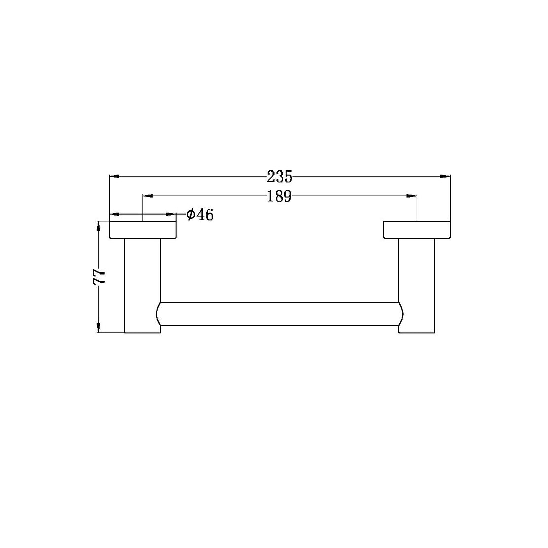 Nero Mecca Hand Towel Rail Brushed Nickel