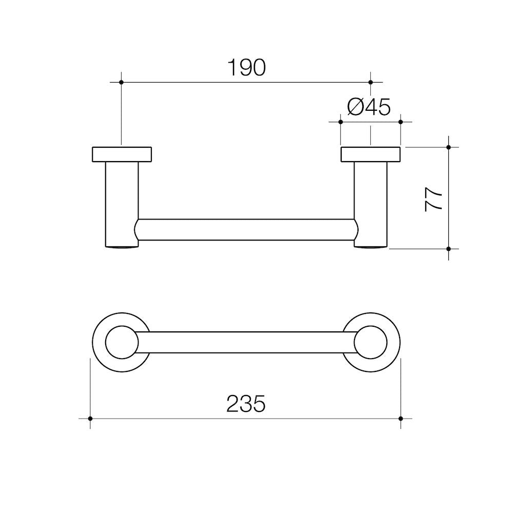 Caroma cosmo double towel rail deals