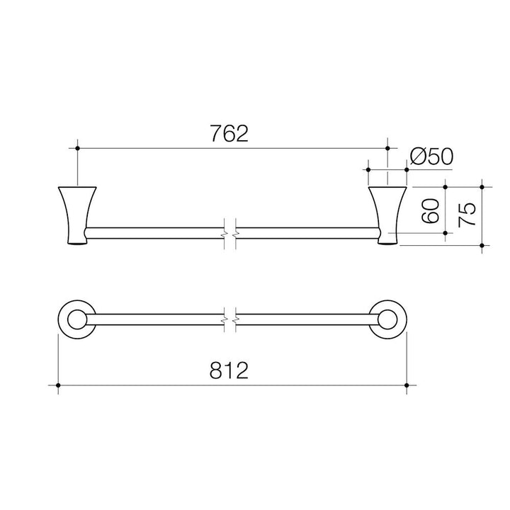 Caroma Elegance Single Towel Rail
