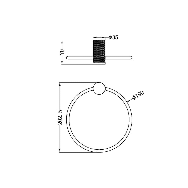 Nero Opal Towel Ring Graphite