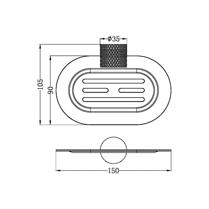 Nero Opal Soap Dish Holder Graphite