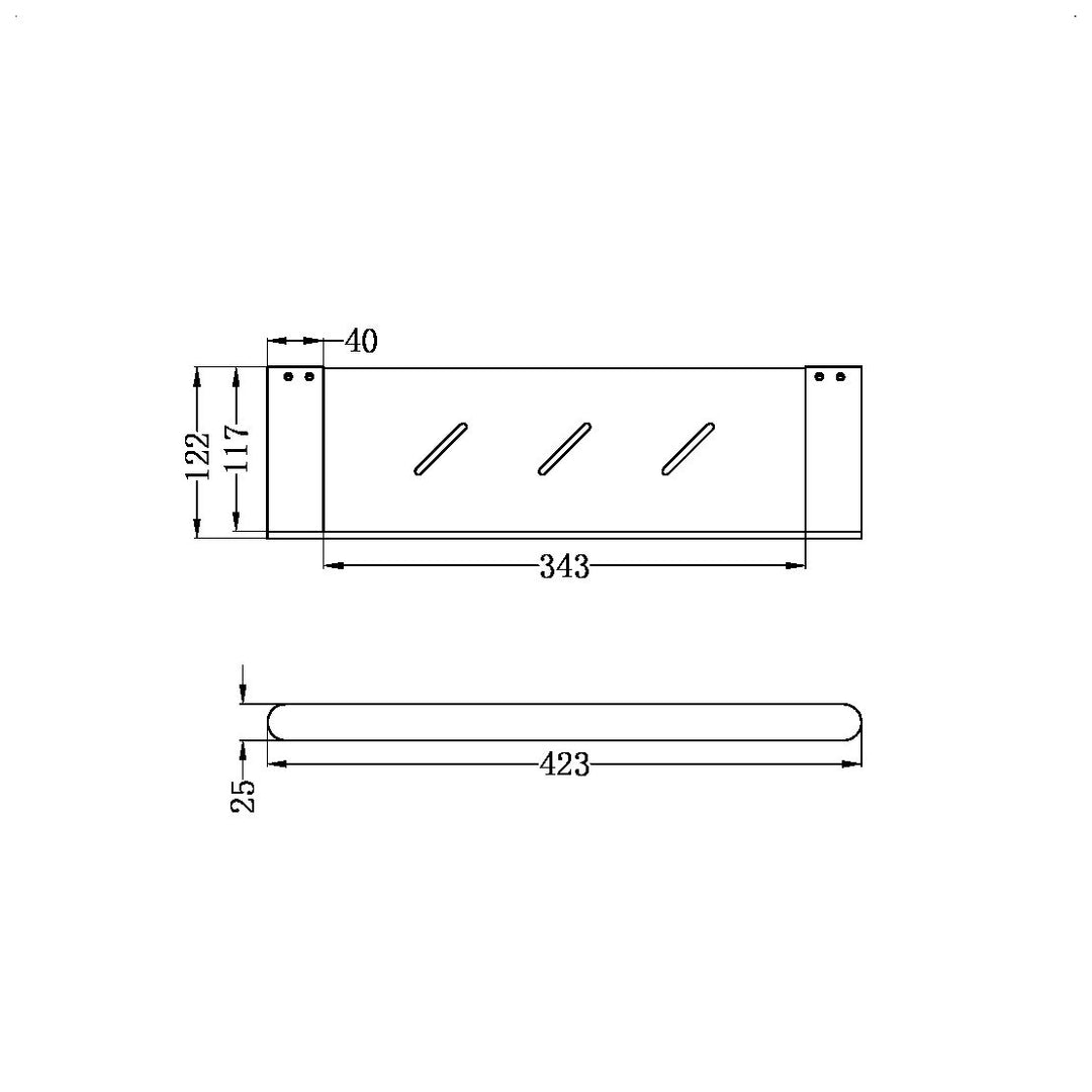 Nero Bianca Shower Shelf Chrome