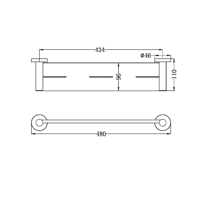 Nero Mecca Shower Shelf Brushed Nickel