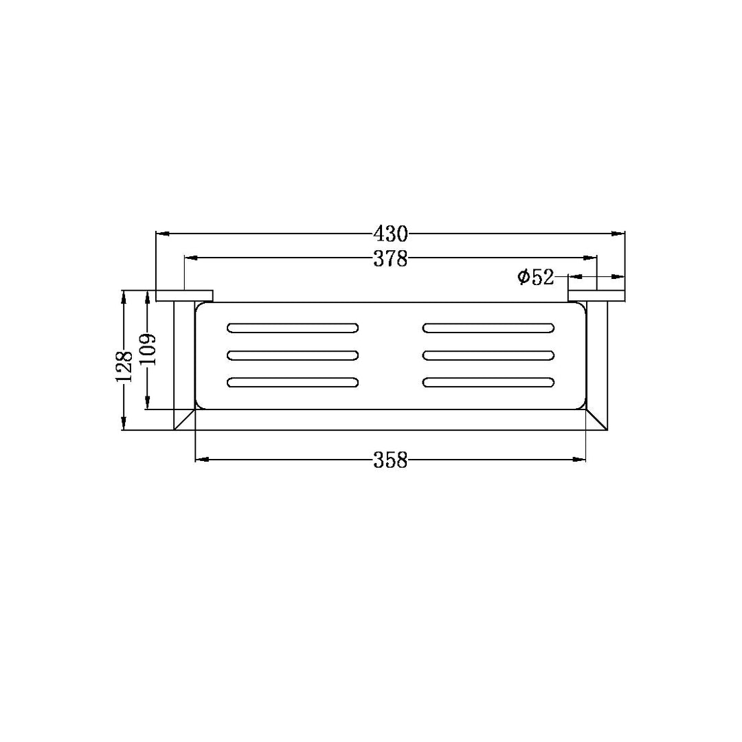 Nero Dolce Metal Shelf Brushed Nickel