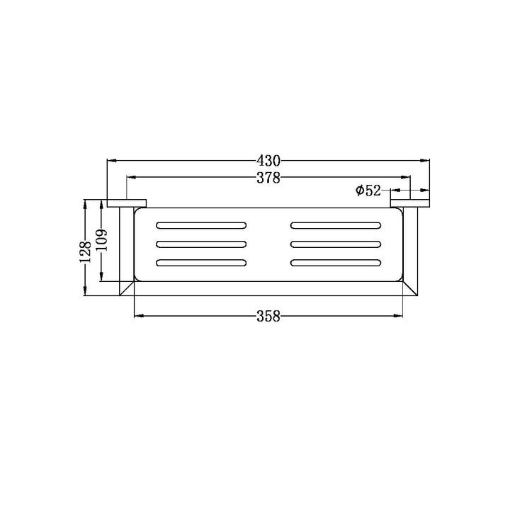 Nero Dolce Metal Shelf Brushed Nickel