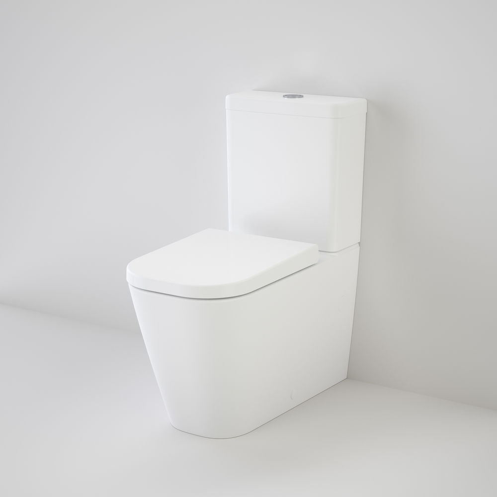 Caroma Luna Square Cleanflush® Wall Faced Toilet Suite Back Entry