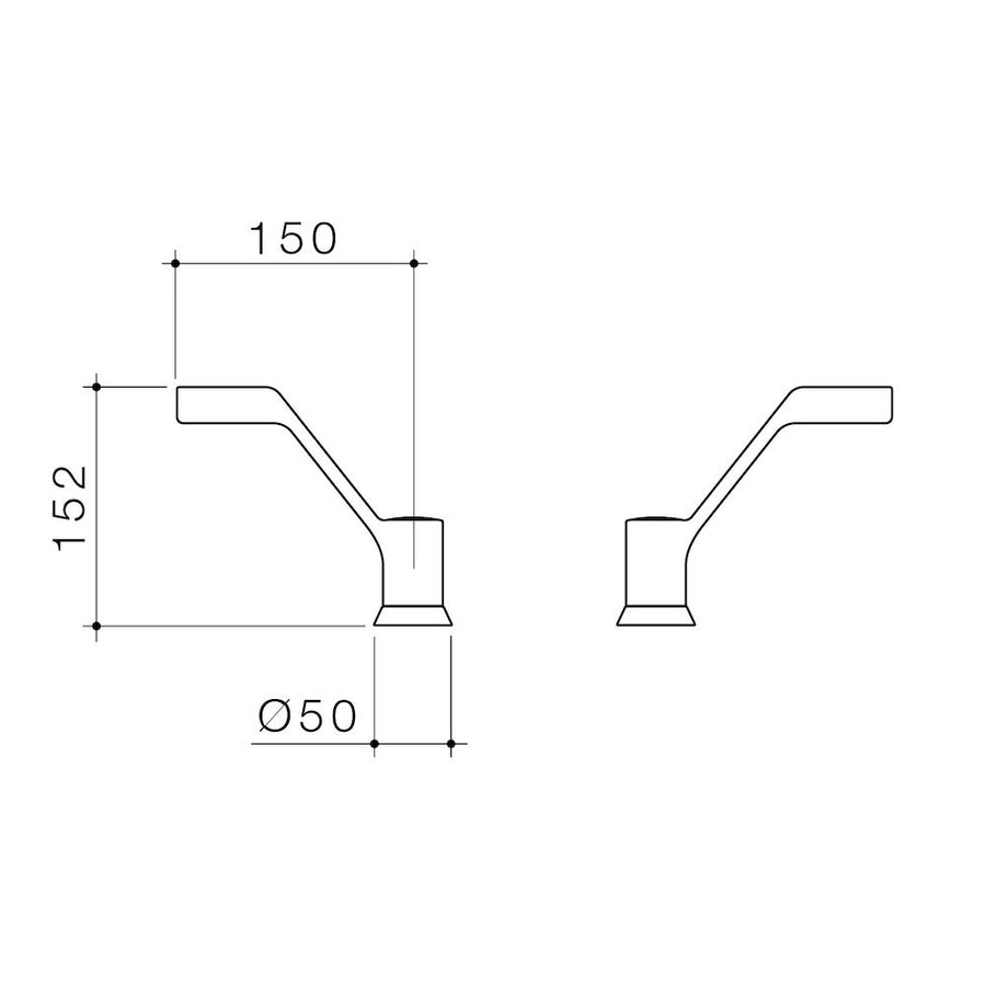 Caroma G Series+ Lever Basin Top Assembly - 150mm handles