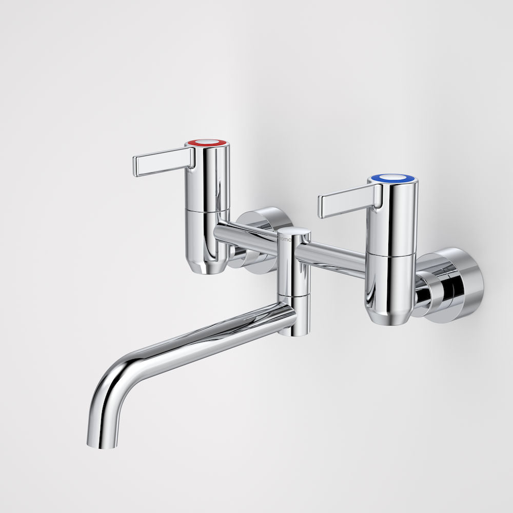 Caroma G Series+ Underslung Exposed Wall Sink Set (200mm outlet + 80mm handles)