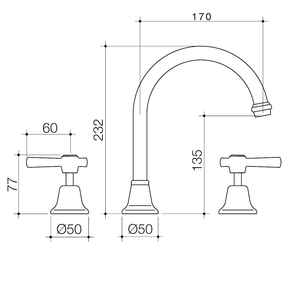 Caroma Caravelle Classic Lever Sink Set - 631244C4A – Getstuff.com.au