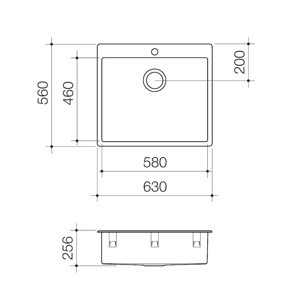 Caroma Compass 70L Flushline Tub 1TH