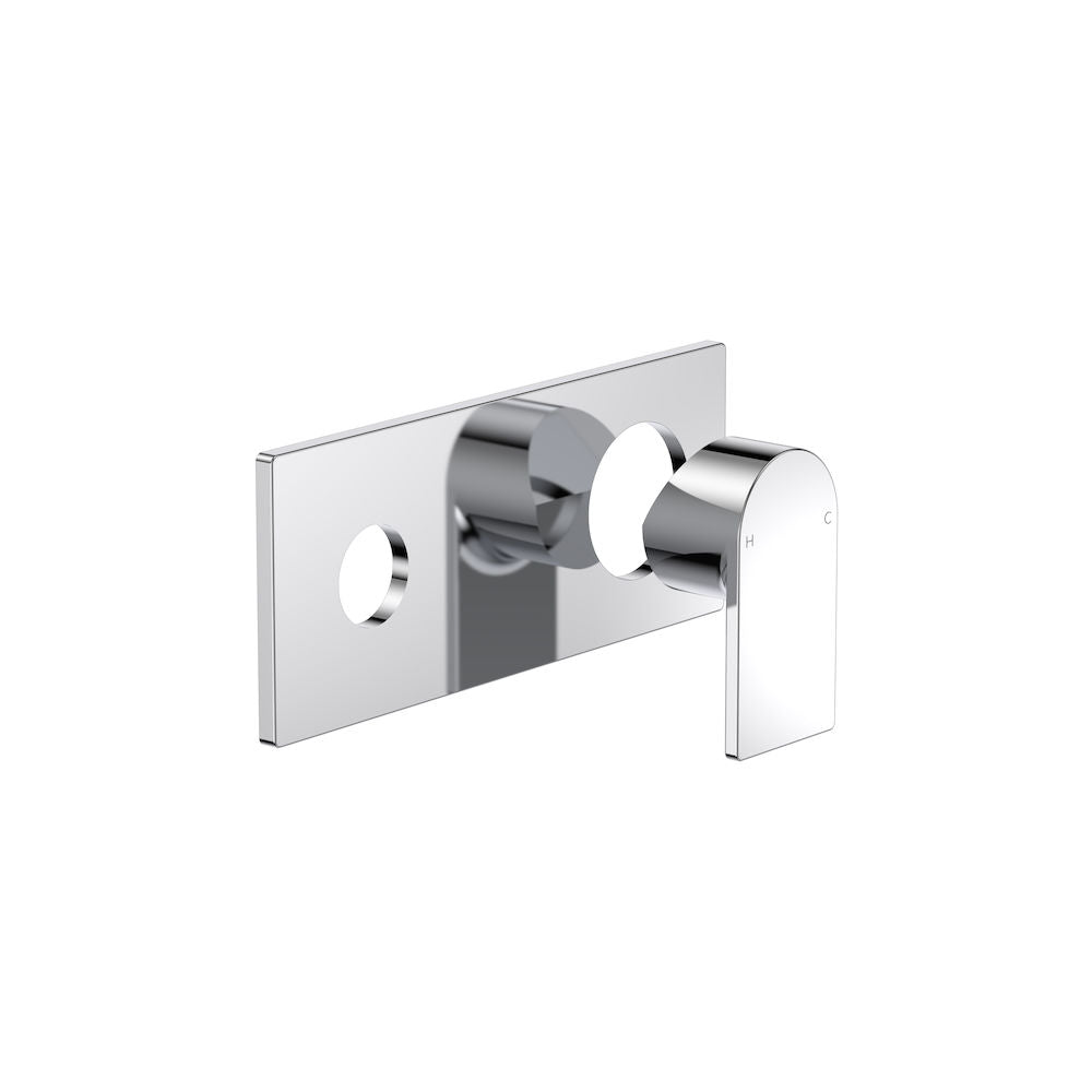 Clark Round Square Wall Basin/Bath Mixer Trim Kit - Chrome