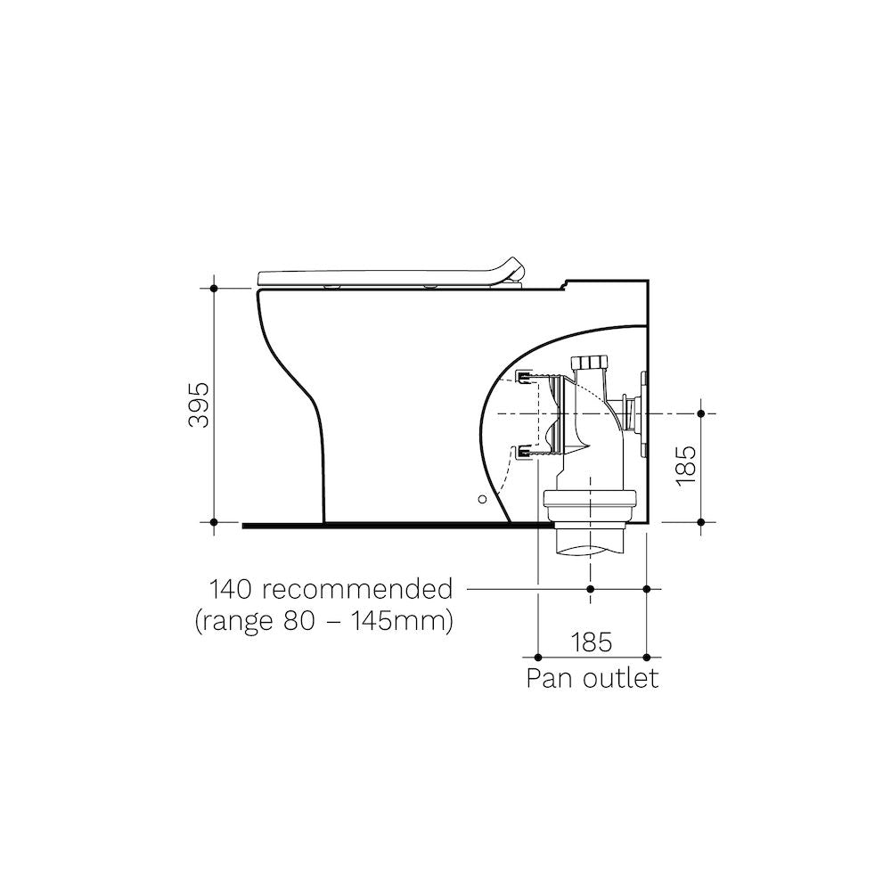 Clark Clark Round Back To Wall Close Coupled Pan